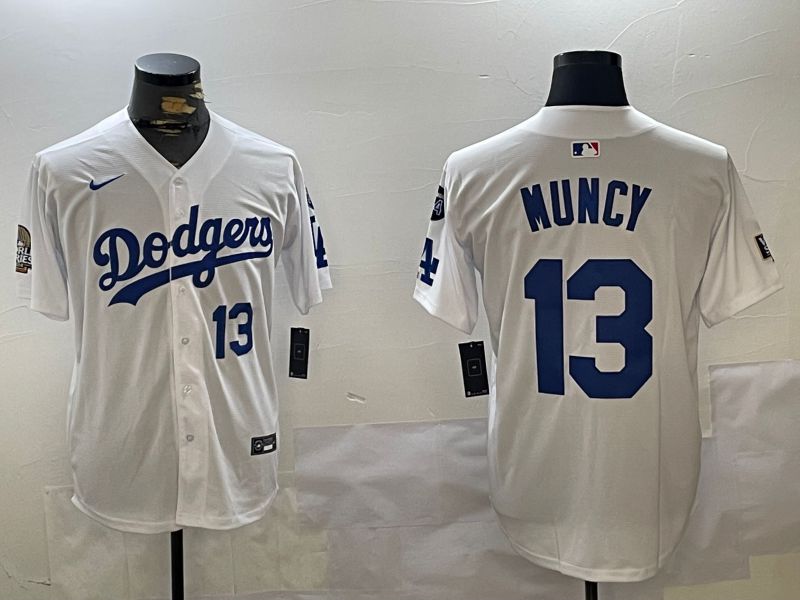 Men Los Angeles Dodgers #13 Muncy White Game 2024 Nike MLB Jersey style 11203->los angeles dodgers->MLB Jersey